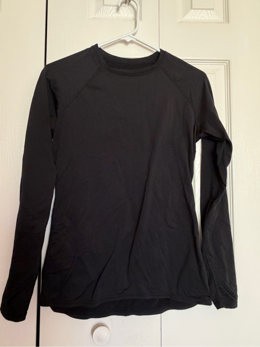 Cuddl Duds Black Long-Sleeve Crewneck Top